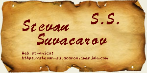 Stevan Suvačarov vizit kartica